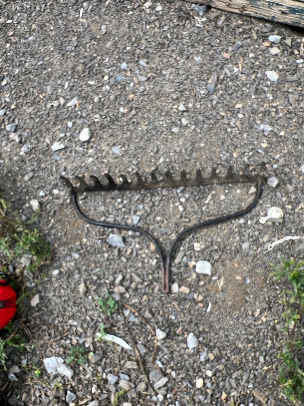 Metal Garden Rake primitive